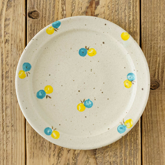 22cm rim plate butterfly white | Harada Haruko