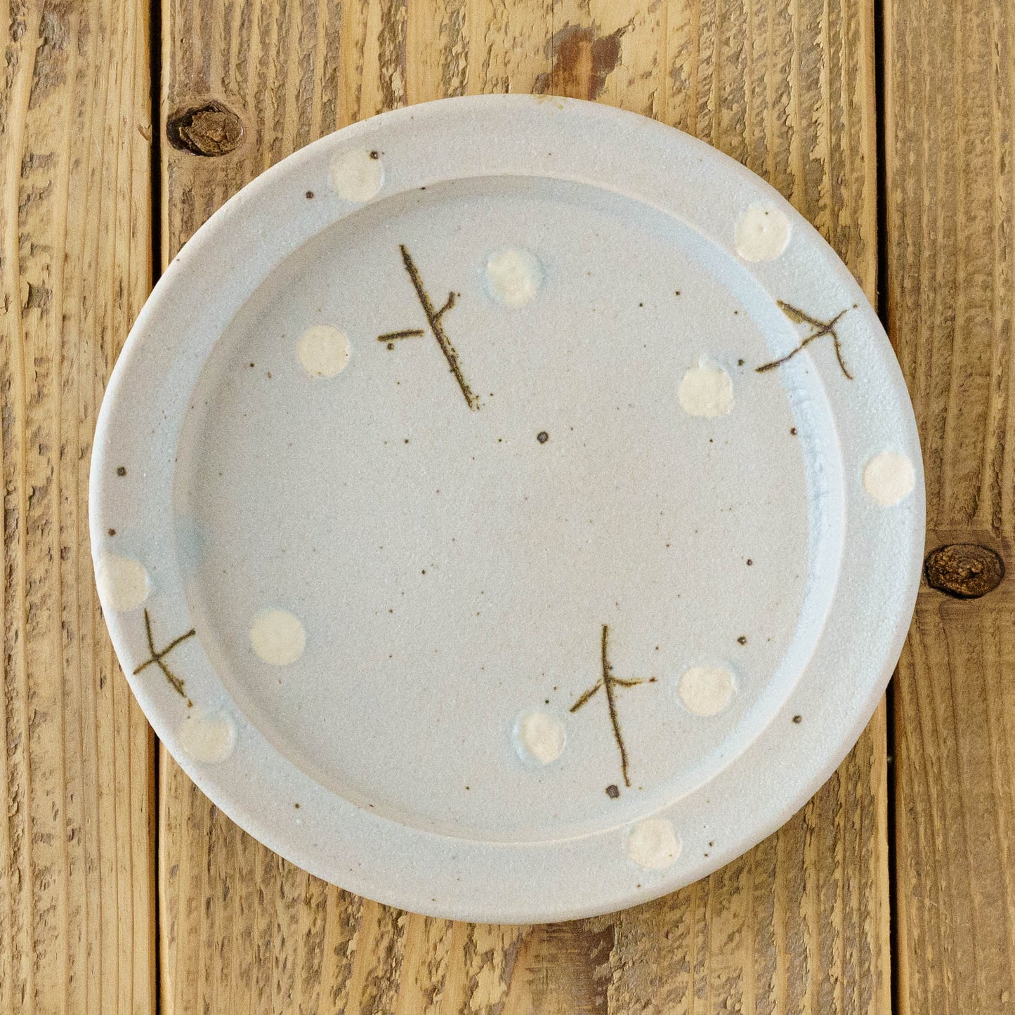 22cm rim plate flower B light blue | Harada Haruko