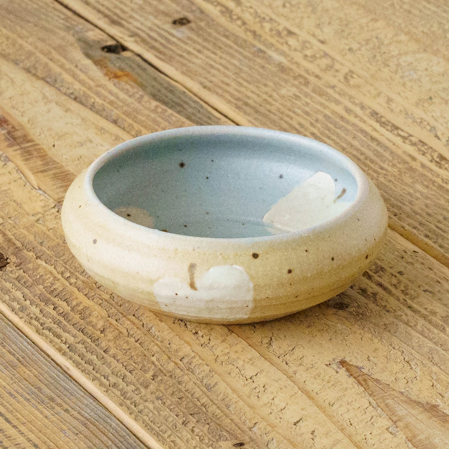 Bowl M Apple light blue x light brown | Harada Haruko