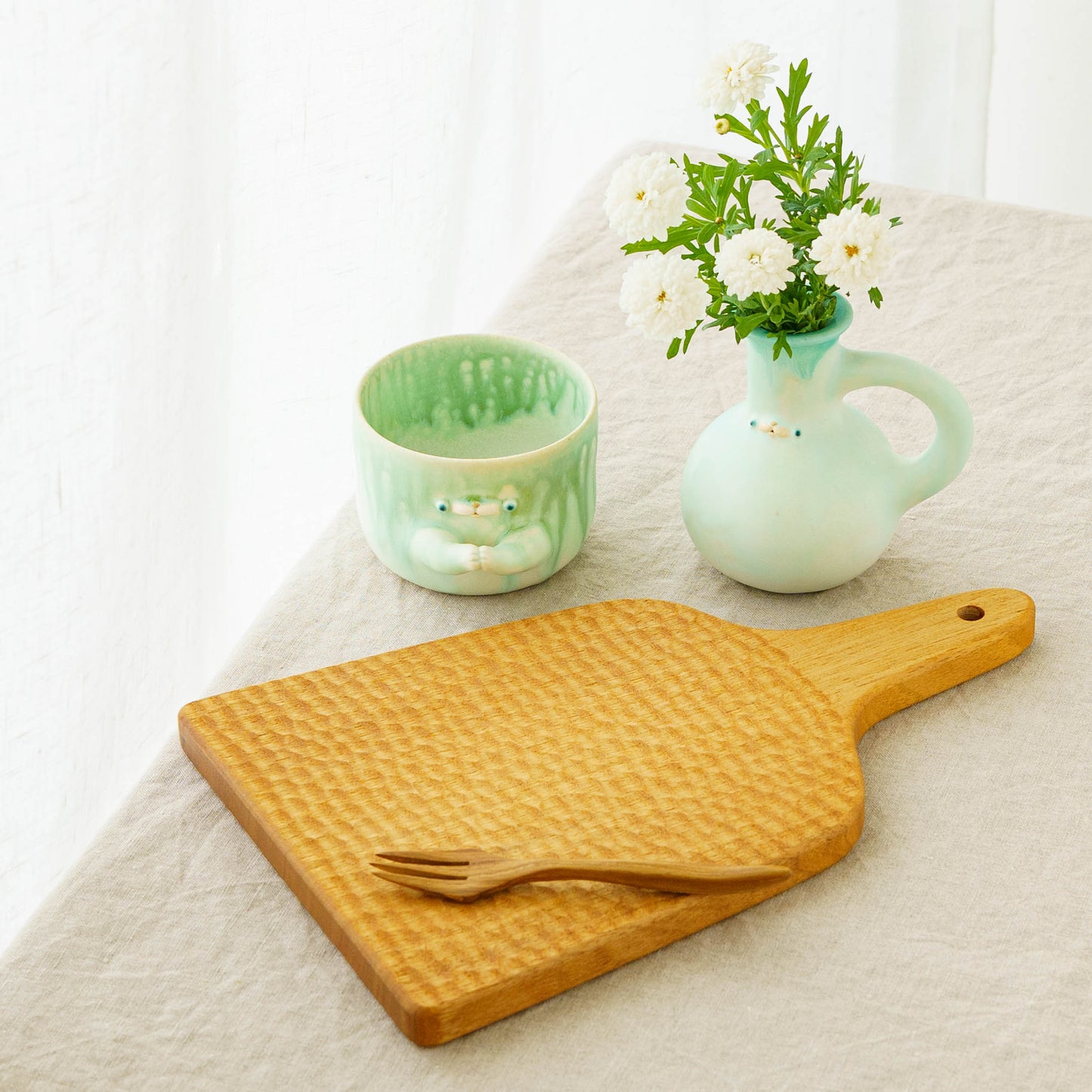 frasco vase　light green｜堀江遼子