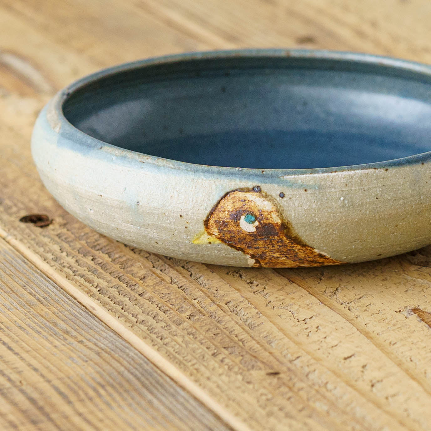 Bowl L bird navy x light blue | Harada Haruko