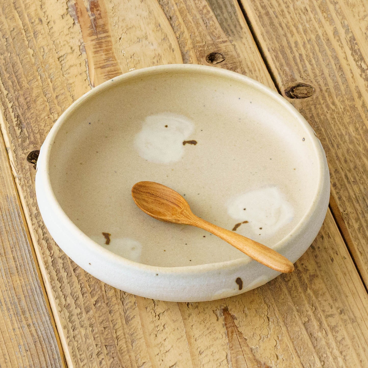 Bowl L apple light brown x light blue | Harada Haruko