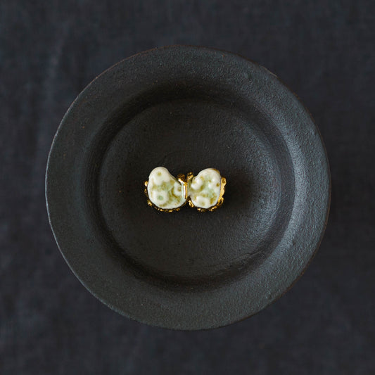 ちょうちょ　花柄　白｜ののむらみなみ