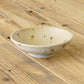 Flat bowl flower light brown x light blue | Harada Haruko