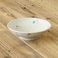 Flat bowl cherry white x light blue | Harada Haruko