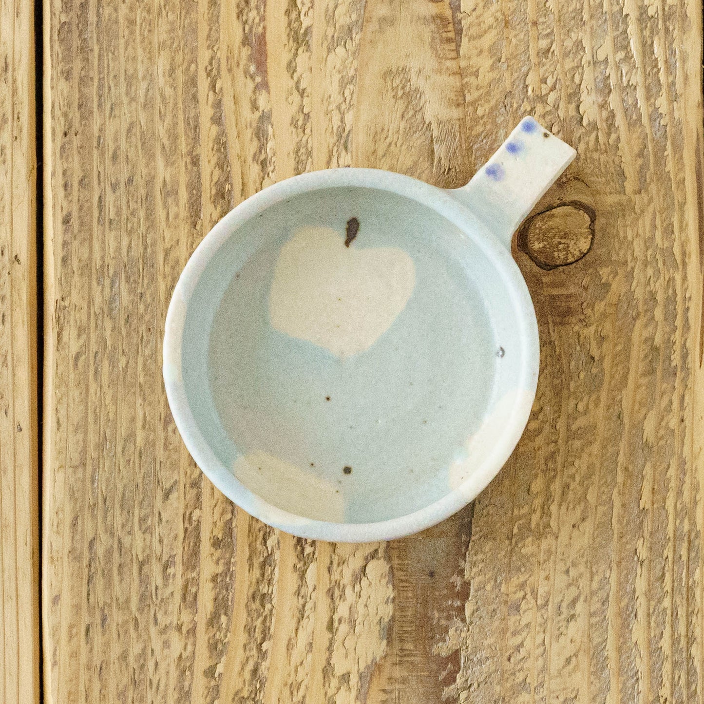 Dip Dish　小　りんご　ライトブルー｜原田晴子