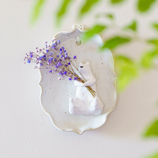 Bear wall hanging large white | sakuya masuda