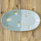 Oval plate L light blue x turquoise blue | Harada Haruko