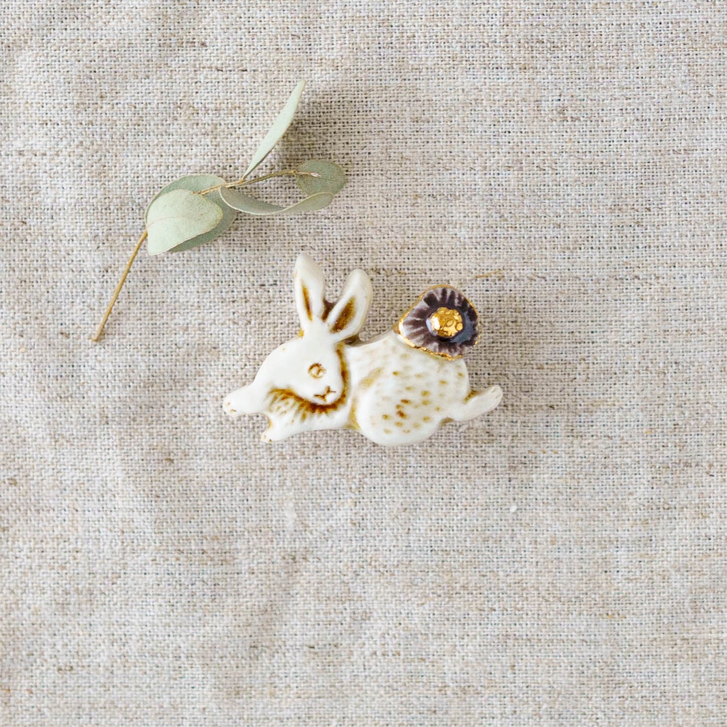 花とうさぎ　紫｜ののむらみなみ