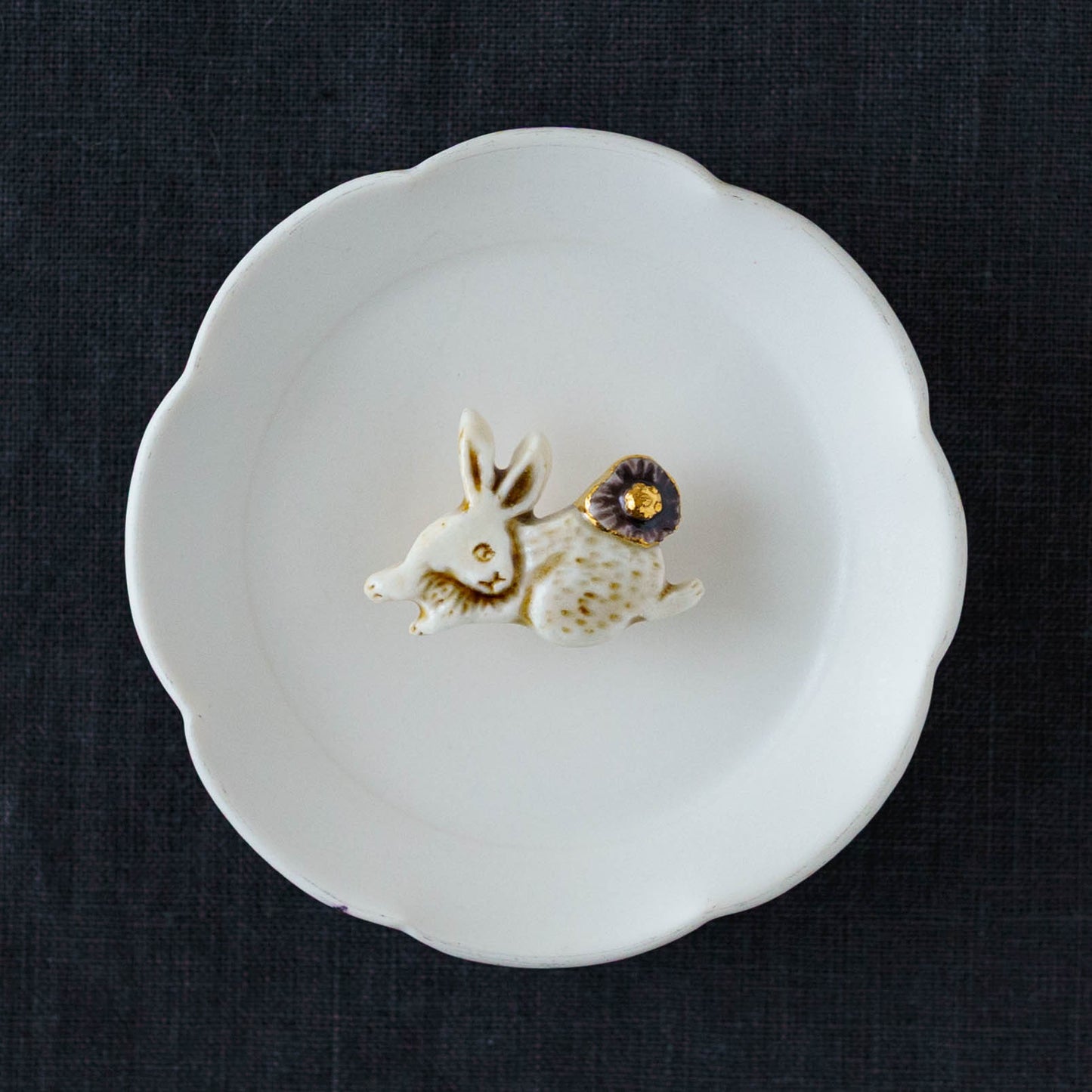 花とうさぎ　紫｜ののむらみなみ