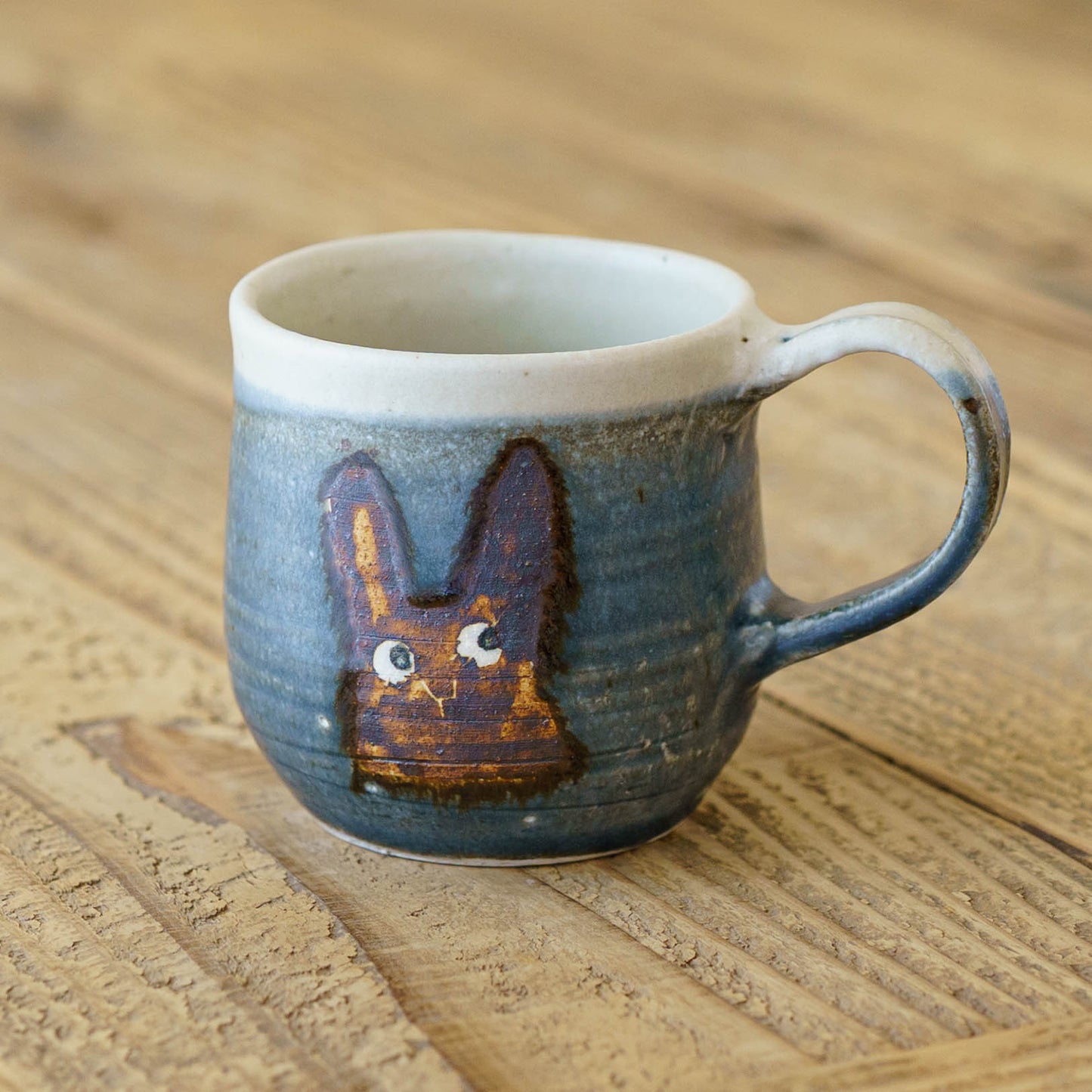 マグカップ　うさぎ　 ネイビー｜原田晴子