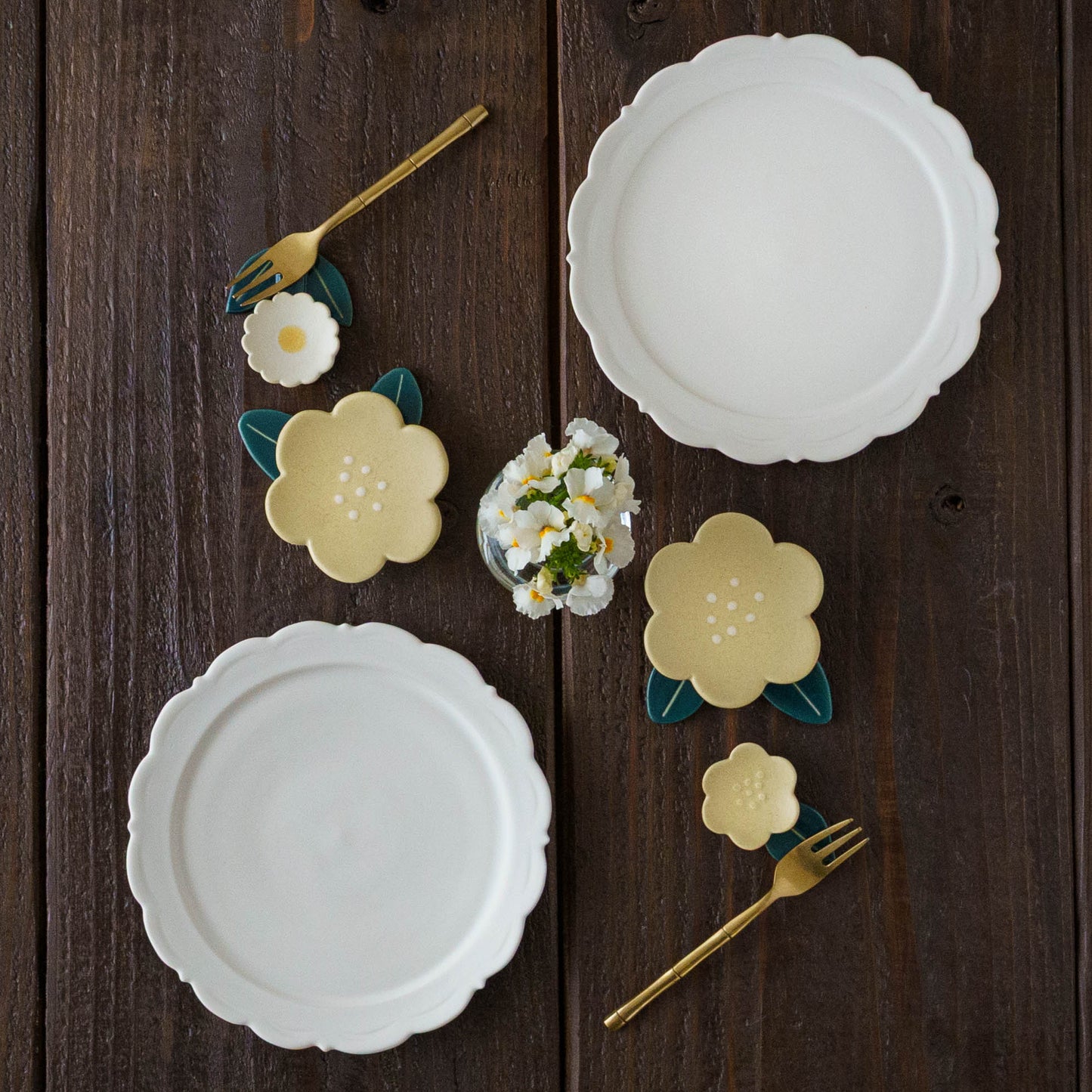 花箸置き　イエロー　葉っぱ1枚｜辻本路