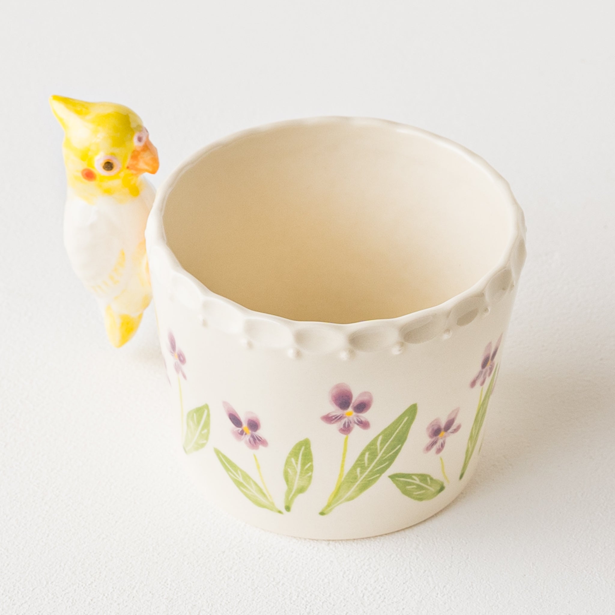 Sugar Poppo Cockatiel Mug Cup Violet | Shikioriori Online Store 