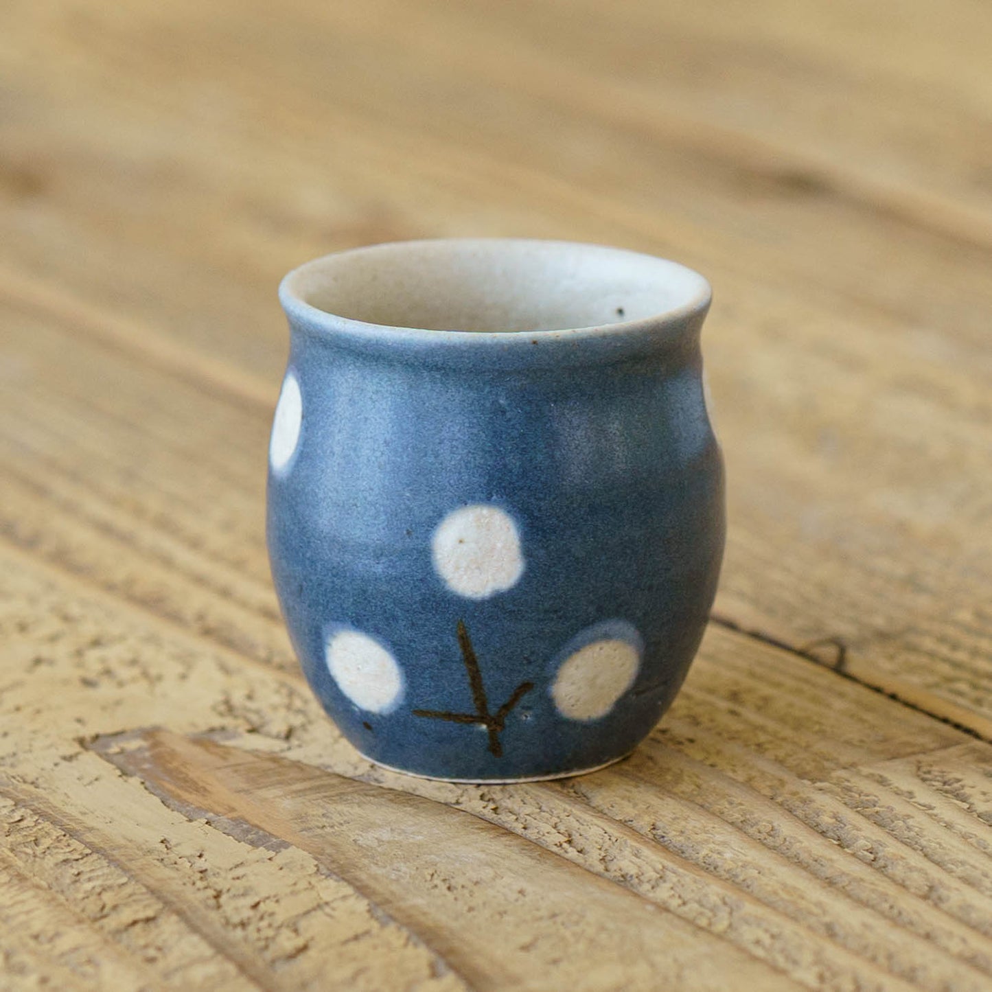 Flute cup S flower navy | Harada Haruko