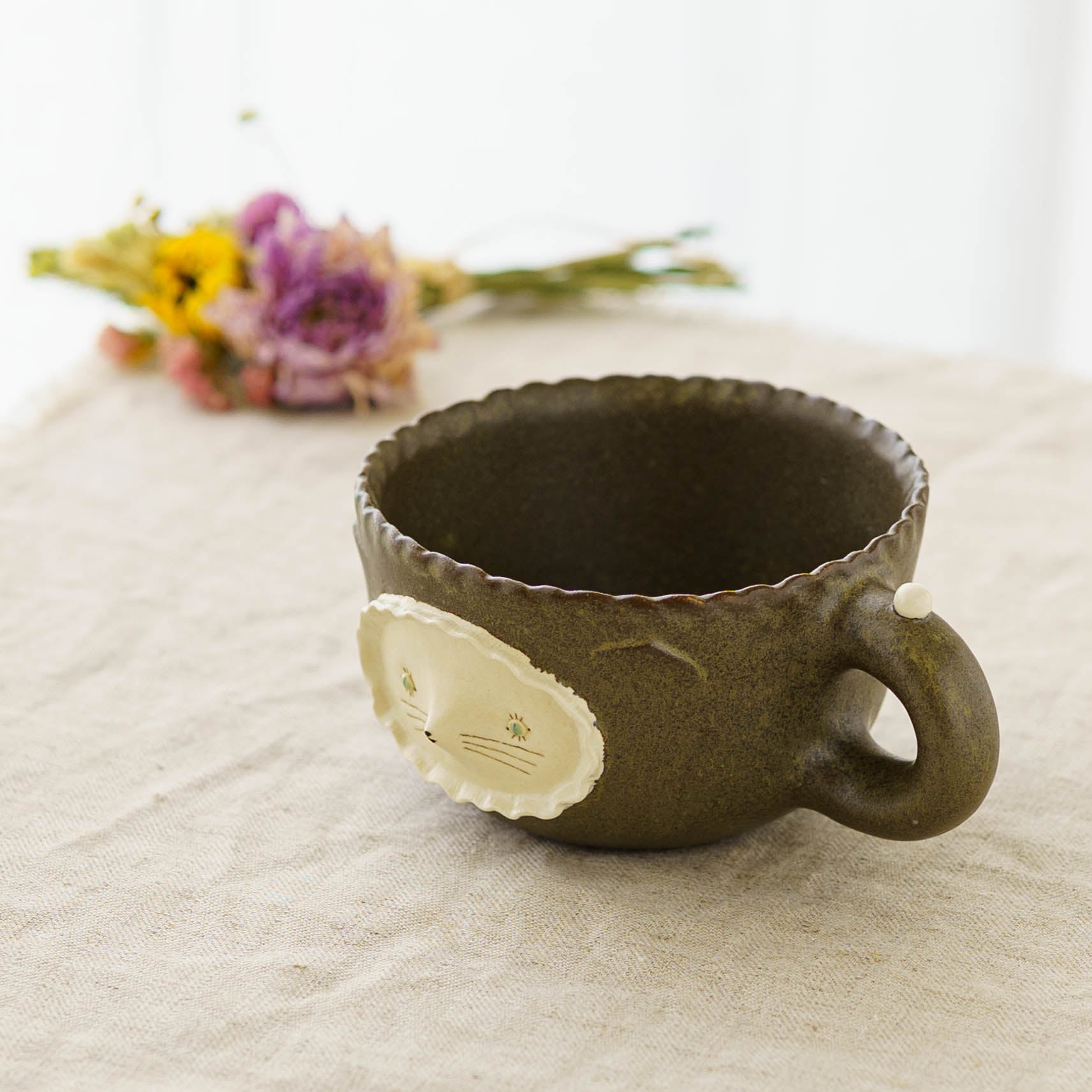 陶芸作家 もりはるか マグカップ チョコレートブラウン｜鎌倉山 作家