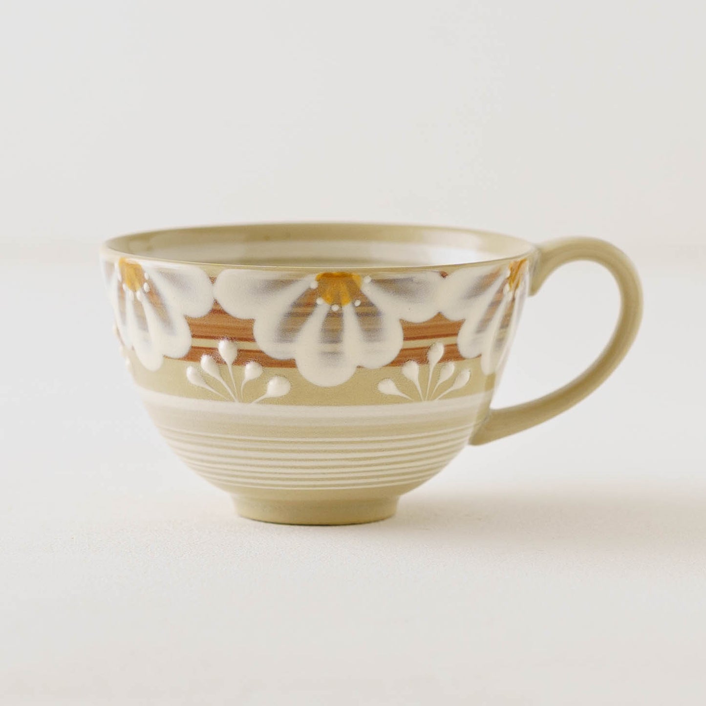 指描更紗　茶　マグカップ｜アダチノポタリ