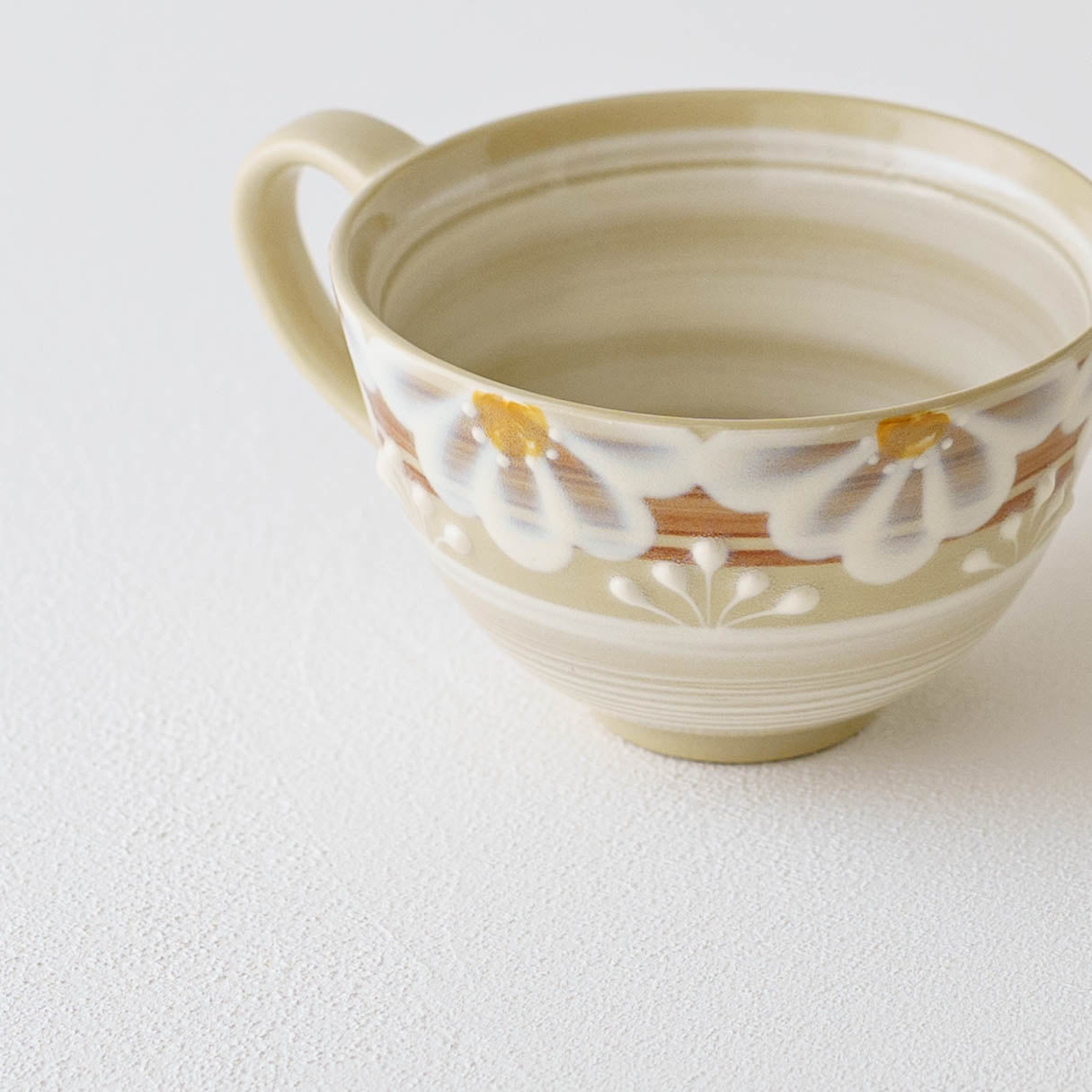 指描更紗　茶　マグカップ｜アダチノポタリ