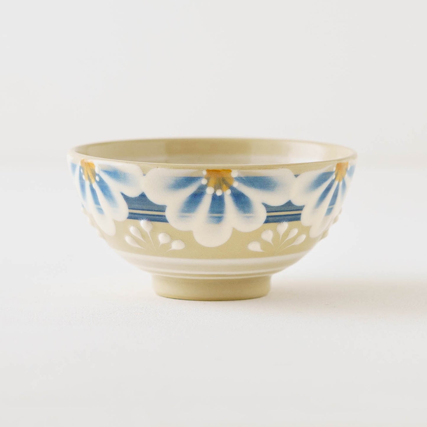 指描更紗　青　飯碗｜アダチノポタリ