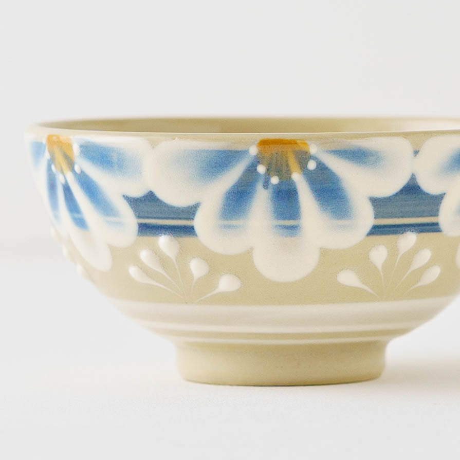 指描更紗　青　飯碗｜アダチノポタリ