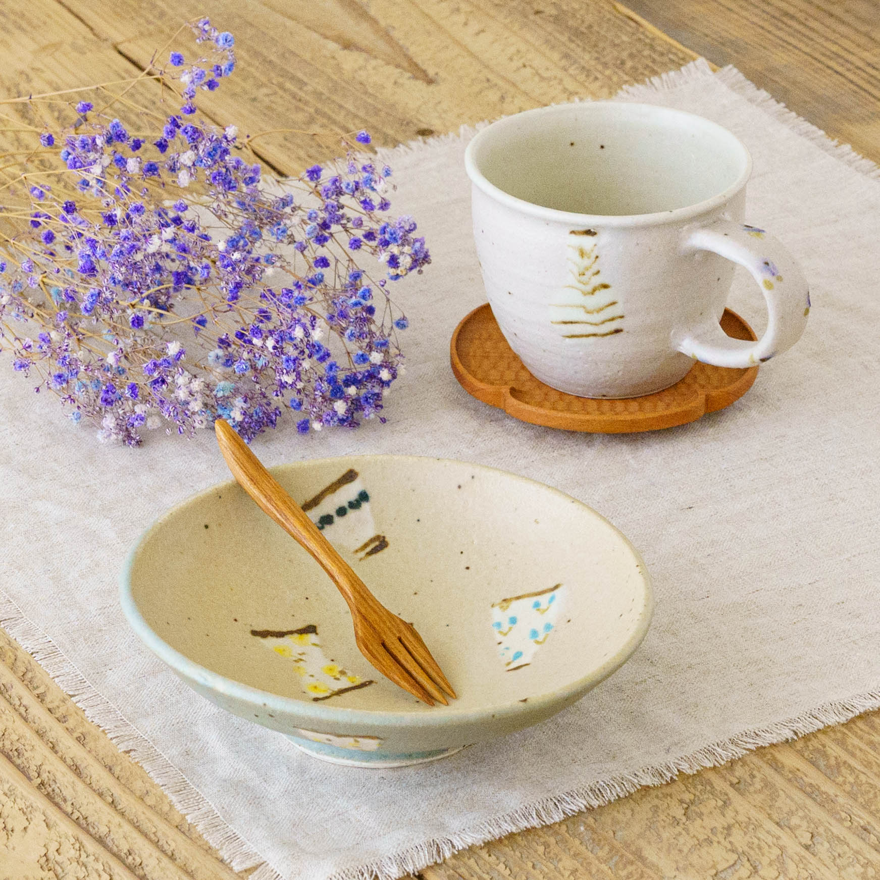 陶芸作家 原田晴子 マグ うつわ ライトパープル｜作家もの和食器通販
