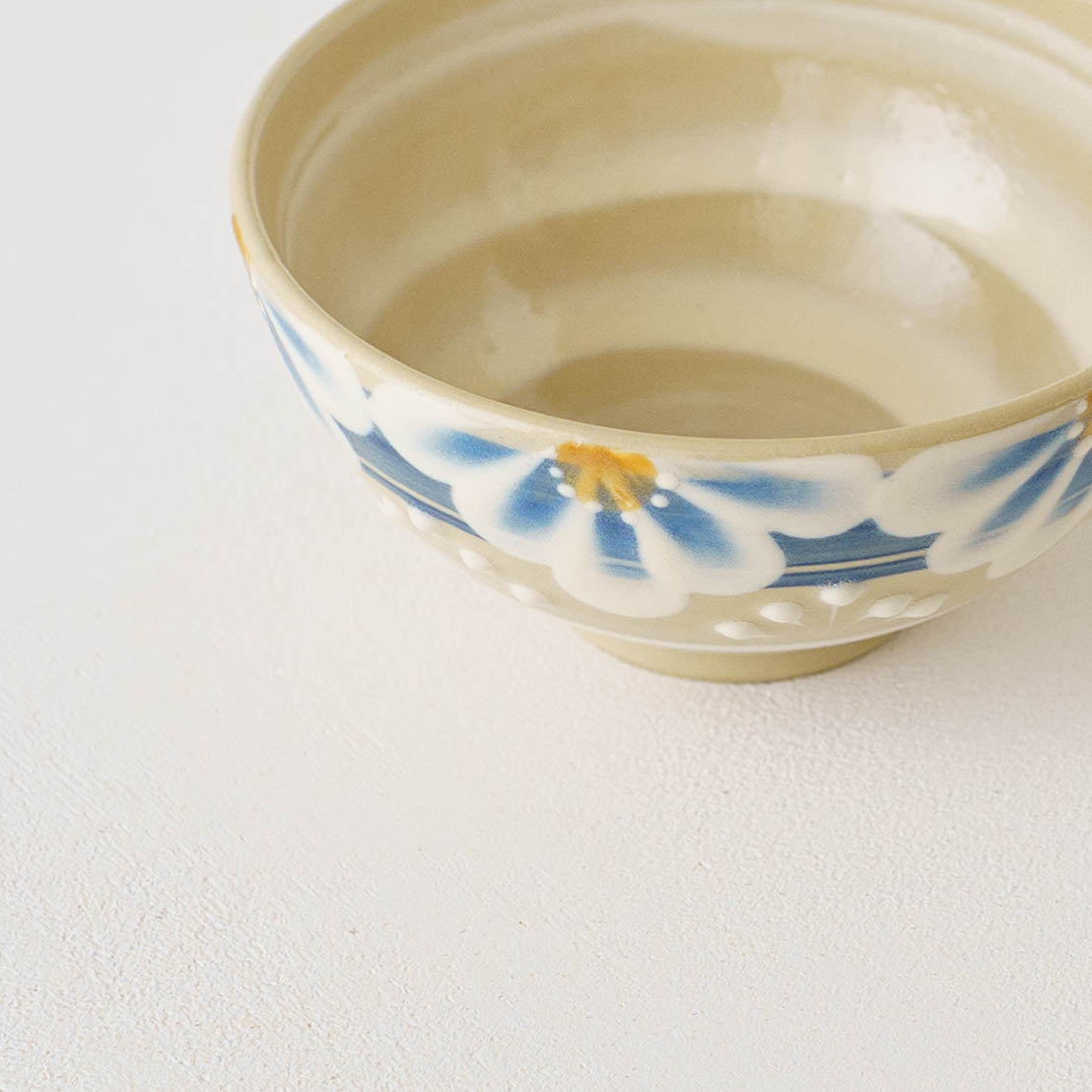 指描更紗　青　飯碗｜アダチノポタリ