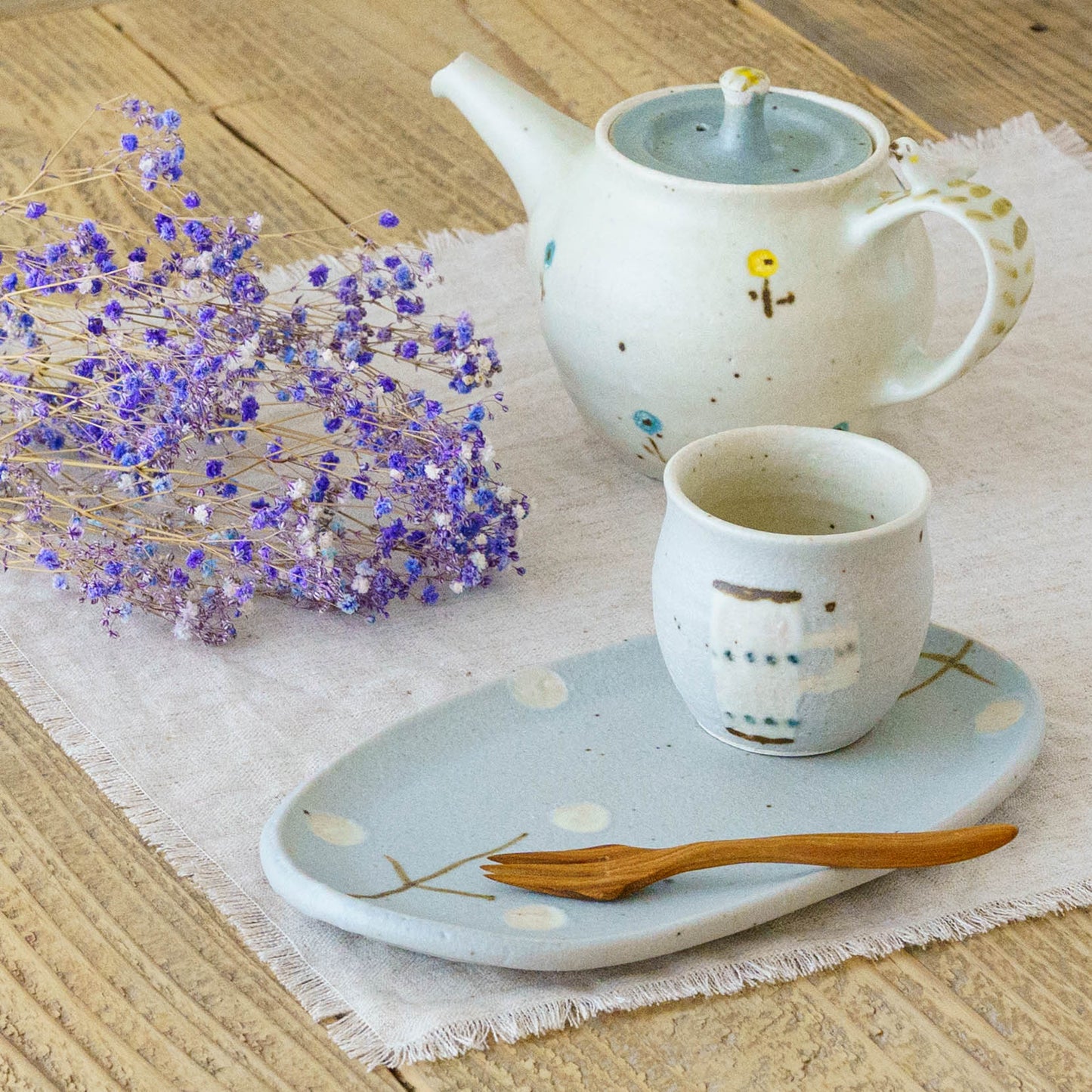 Flute cup S table ware blue | Harada Haruko