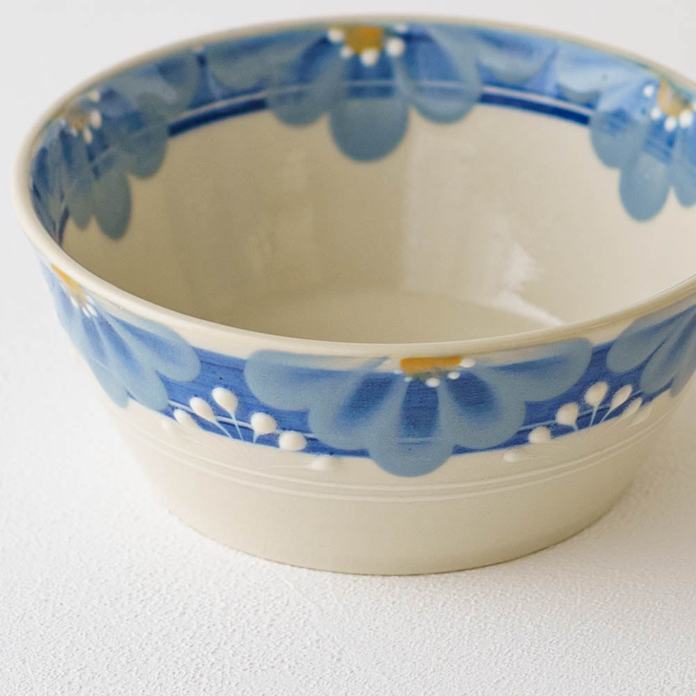 指描更紗　藍　スープどんぶり｜アダチノポタリ