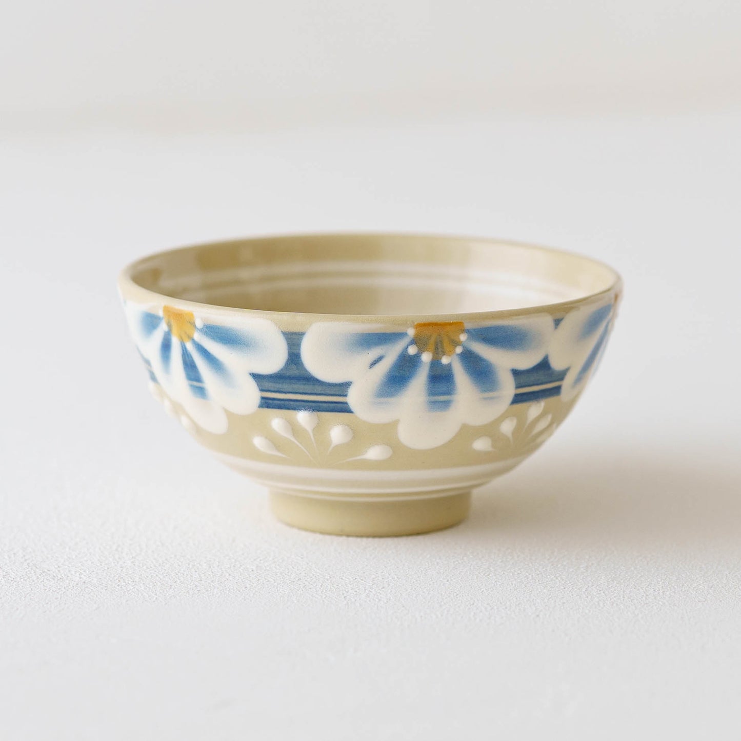 指描更紗　青　飯碗｜アダチノポタリ