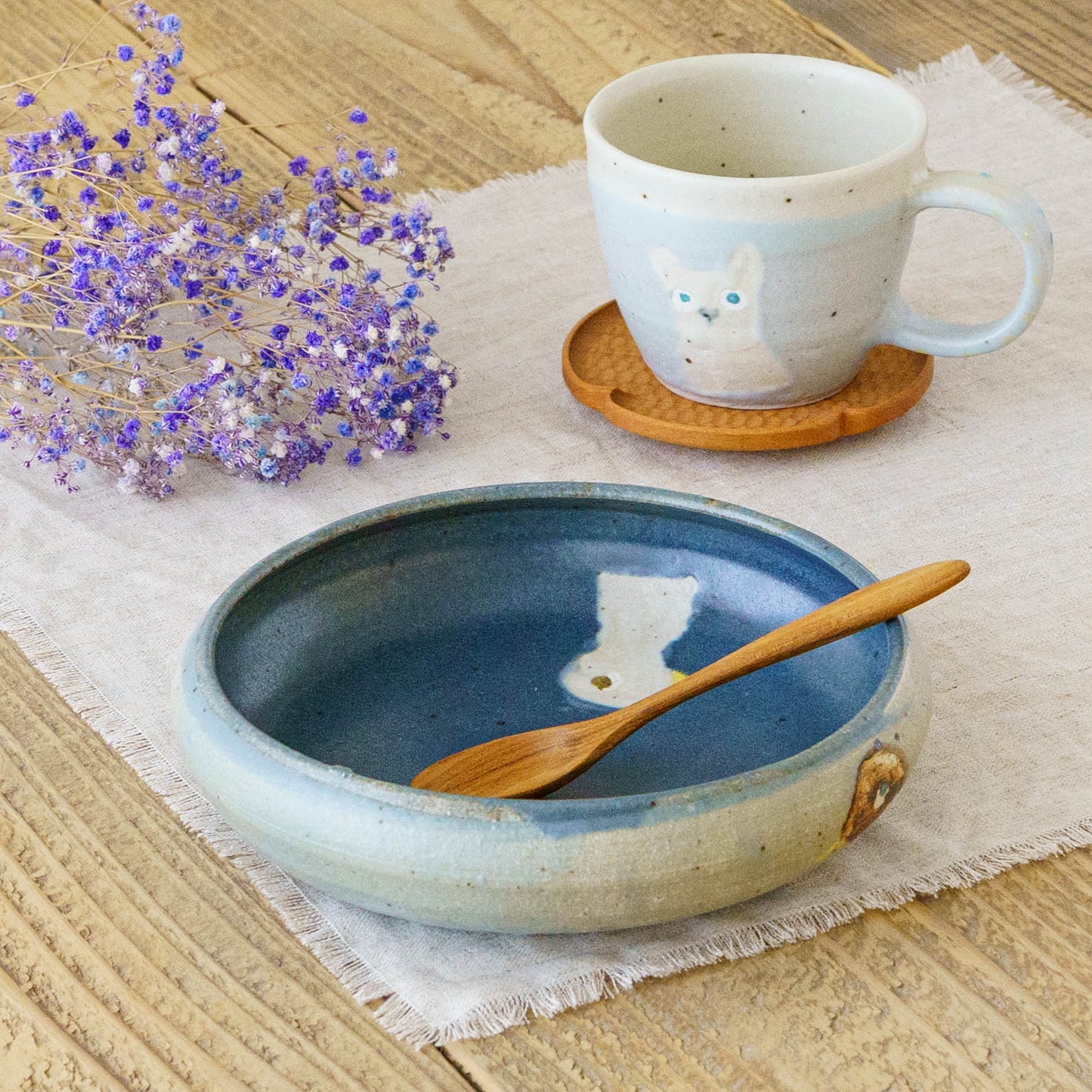 Mug bear light blue | Harada Haruko