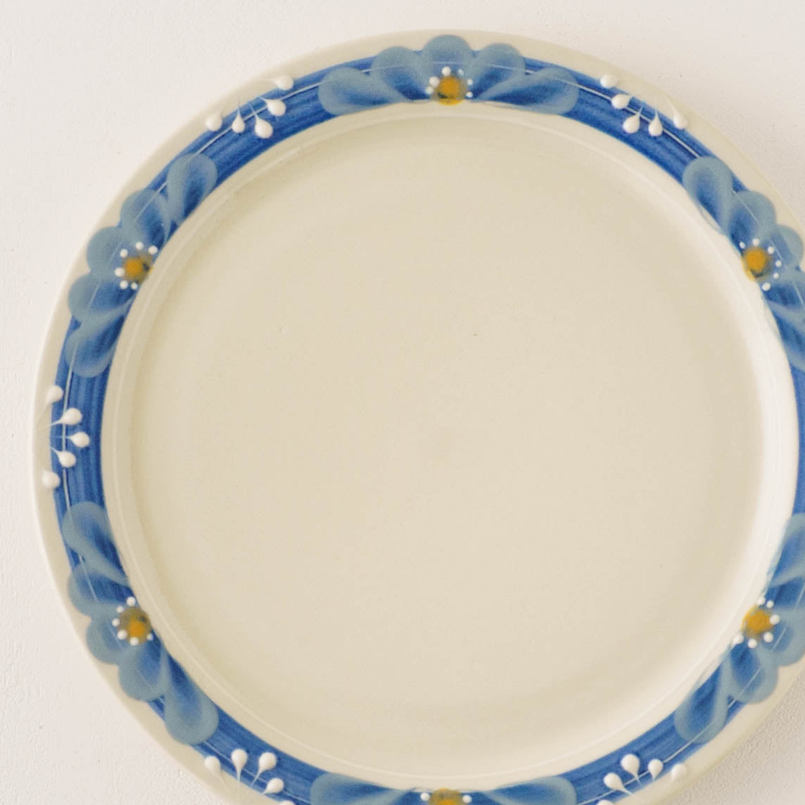 指描更紗　藍　23cmプレート｜アダチノポタリ