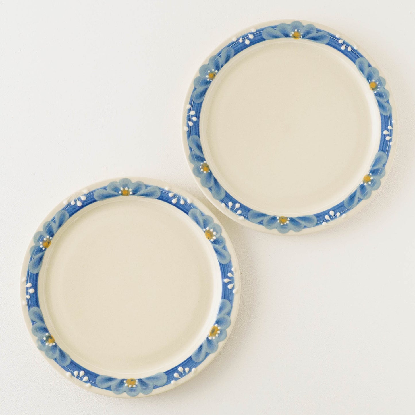 指描更紗　藍　23cmプレート｜アダチノポタリ