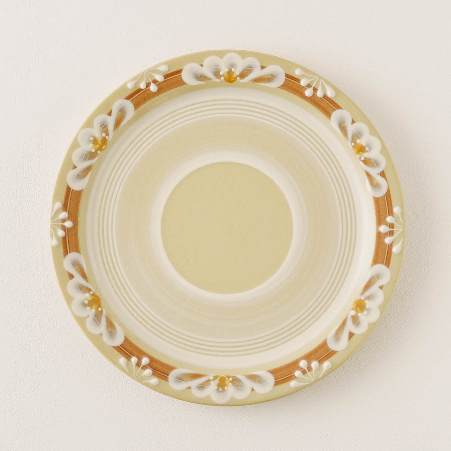 指描更紗　茶　23cmプレート｜アダチノポタリ