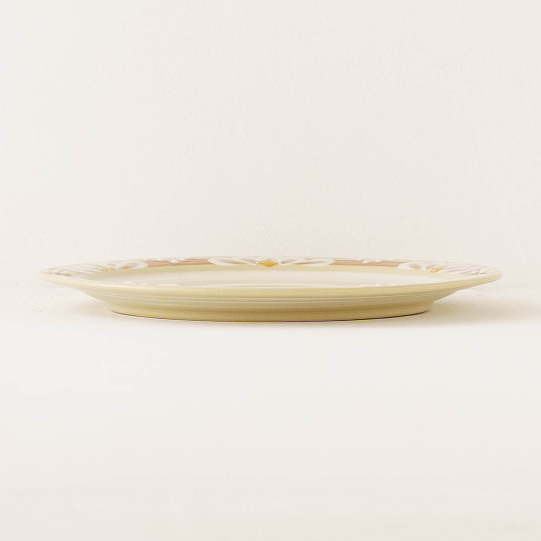 指描更紗　茶　23cmプレート｜アダチノポタリ