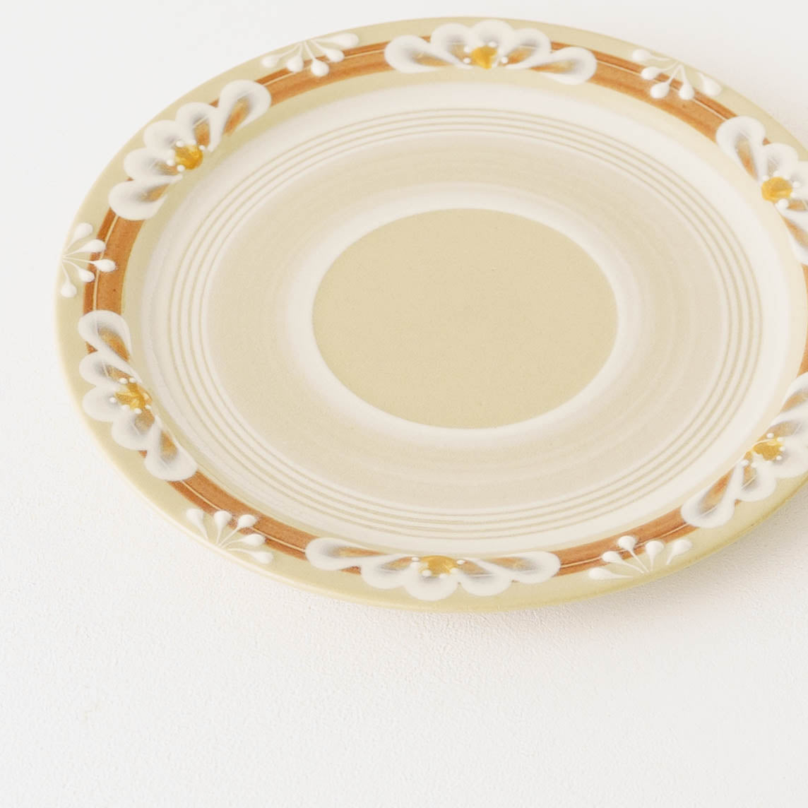 指描更紗　茶　23cmプレート｜アダチノポタリ