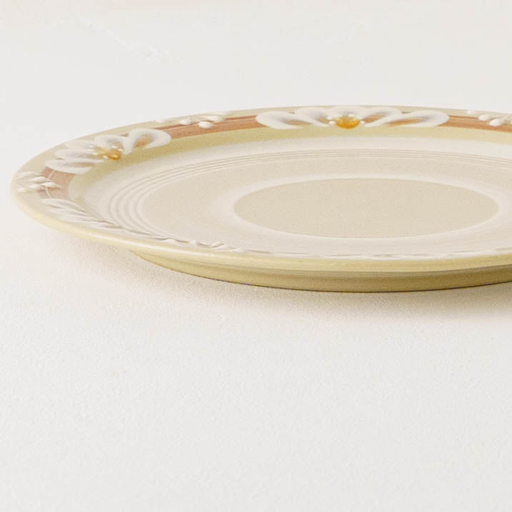 指描更紗　茶　23cmプレート｜アダチノポタリ