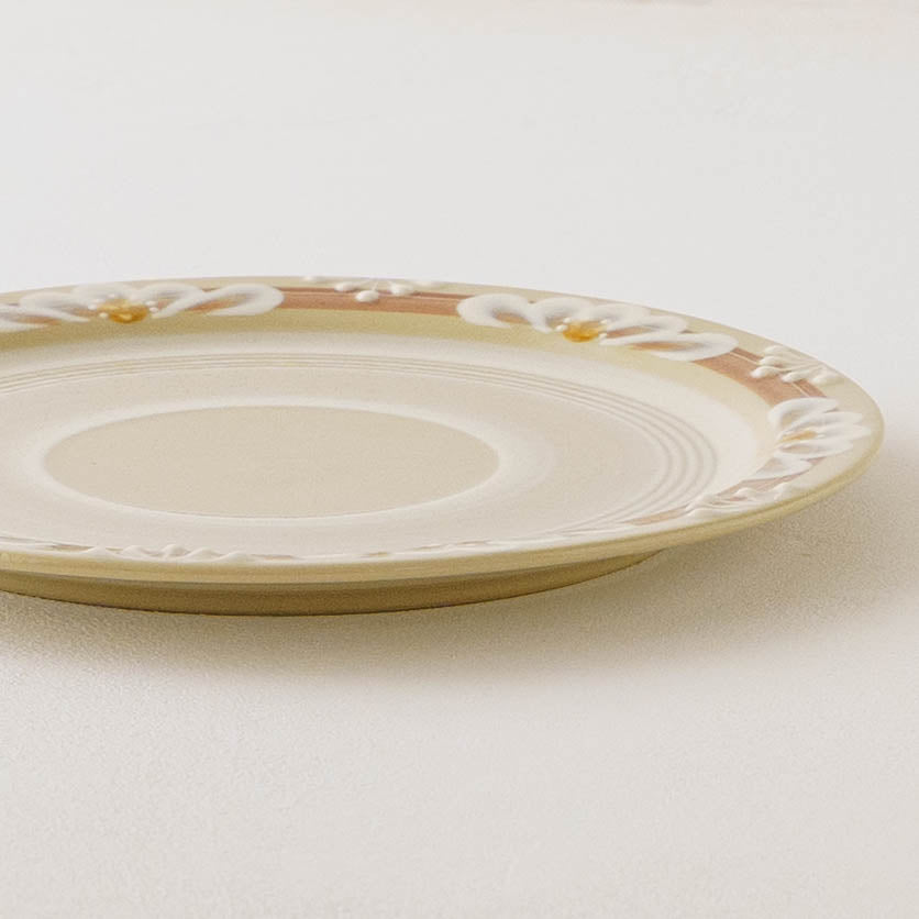 指描更紗　茶　23cmプレート｜アダチノポタリ