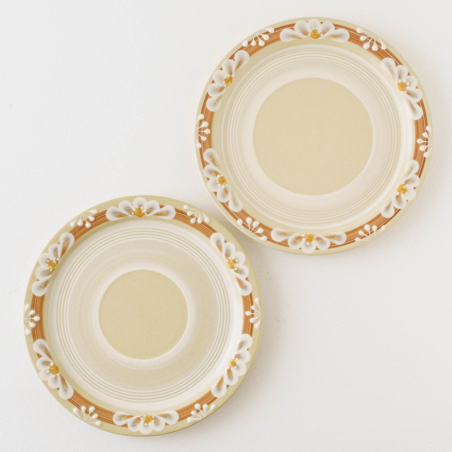 指描更紗　茶　23cmプレート｜アダチノポタリ