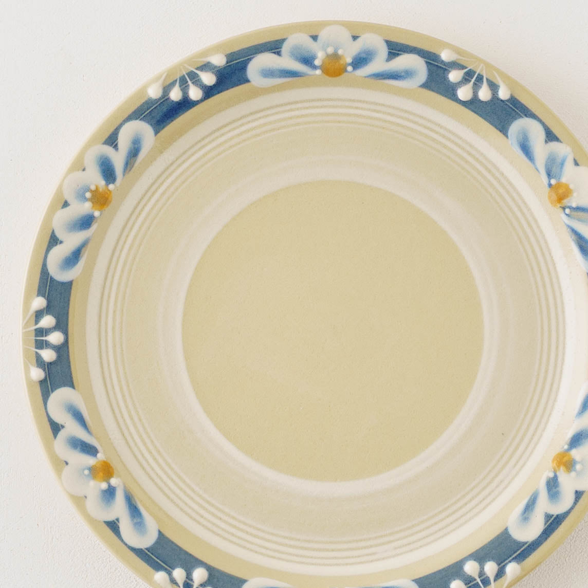 指描更紗　青　23cmプレート｜アダチノポタリ