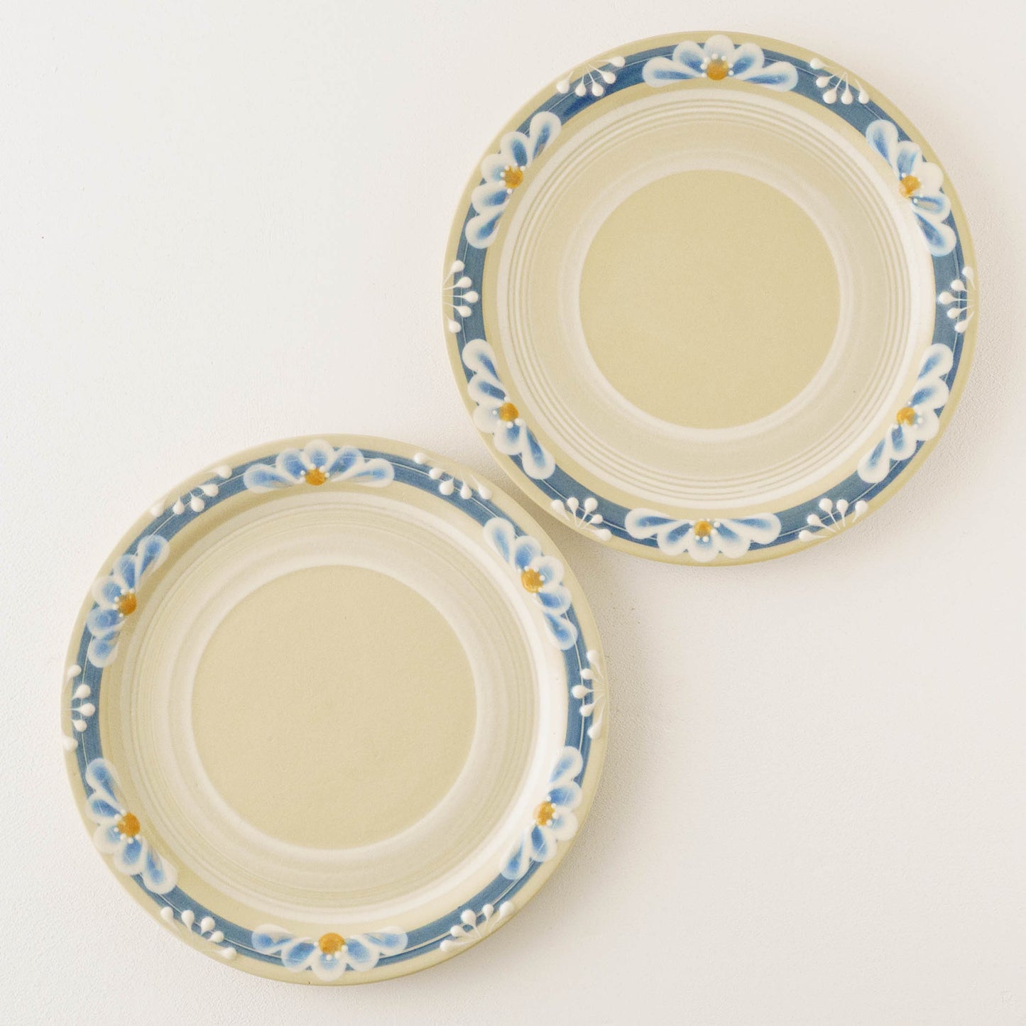 指描更紗　青　23cmプレート｜アダチノポタリ