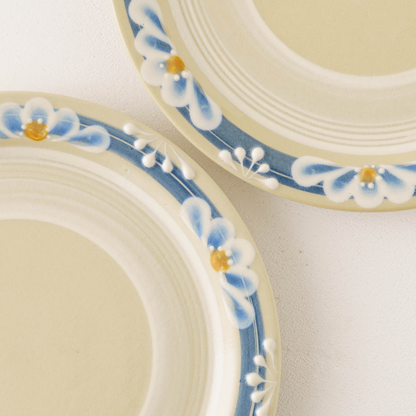 指描更紗　青　23cmプレート｜アダチノポタリ