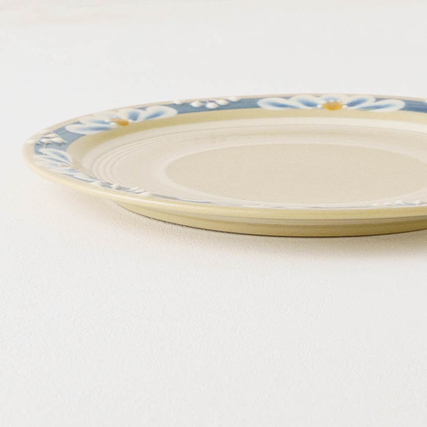 指描更紗　青　23cmプレート｜アダチノポタリ