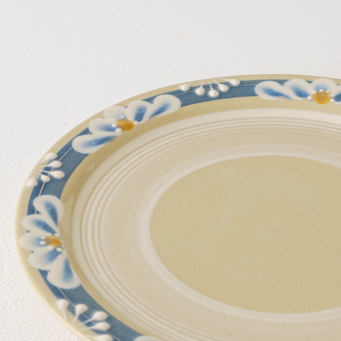 指描更紗　青　23cmプレート｜アダチノポタリ