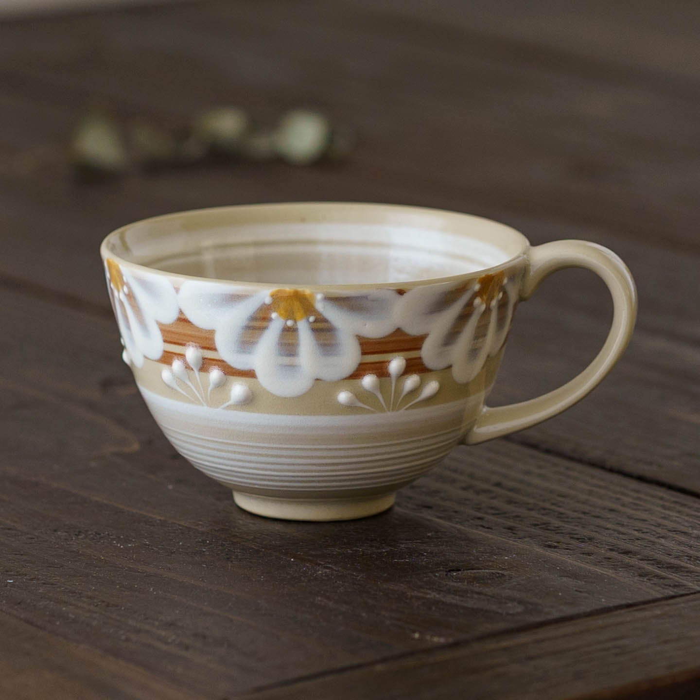 指描更紗　茶　マグカップ｜アダチノポタリ
