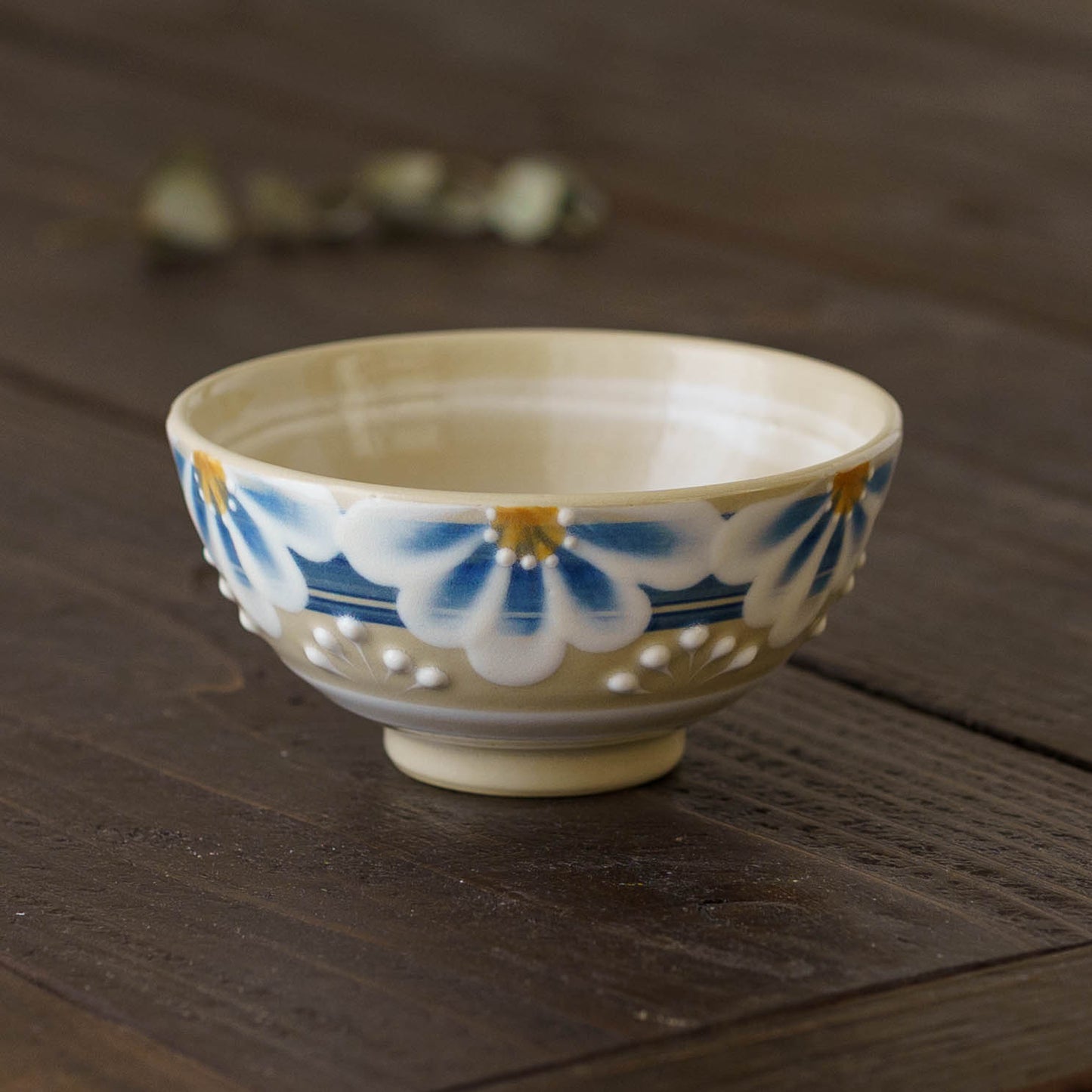 指描更紗　青　飯碗｜アダチノポタリ