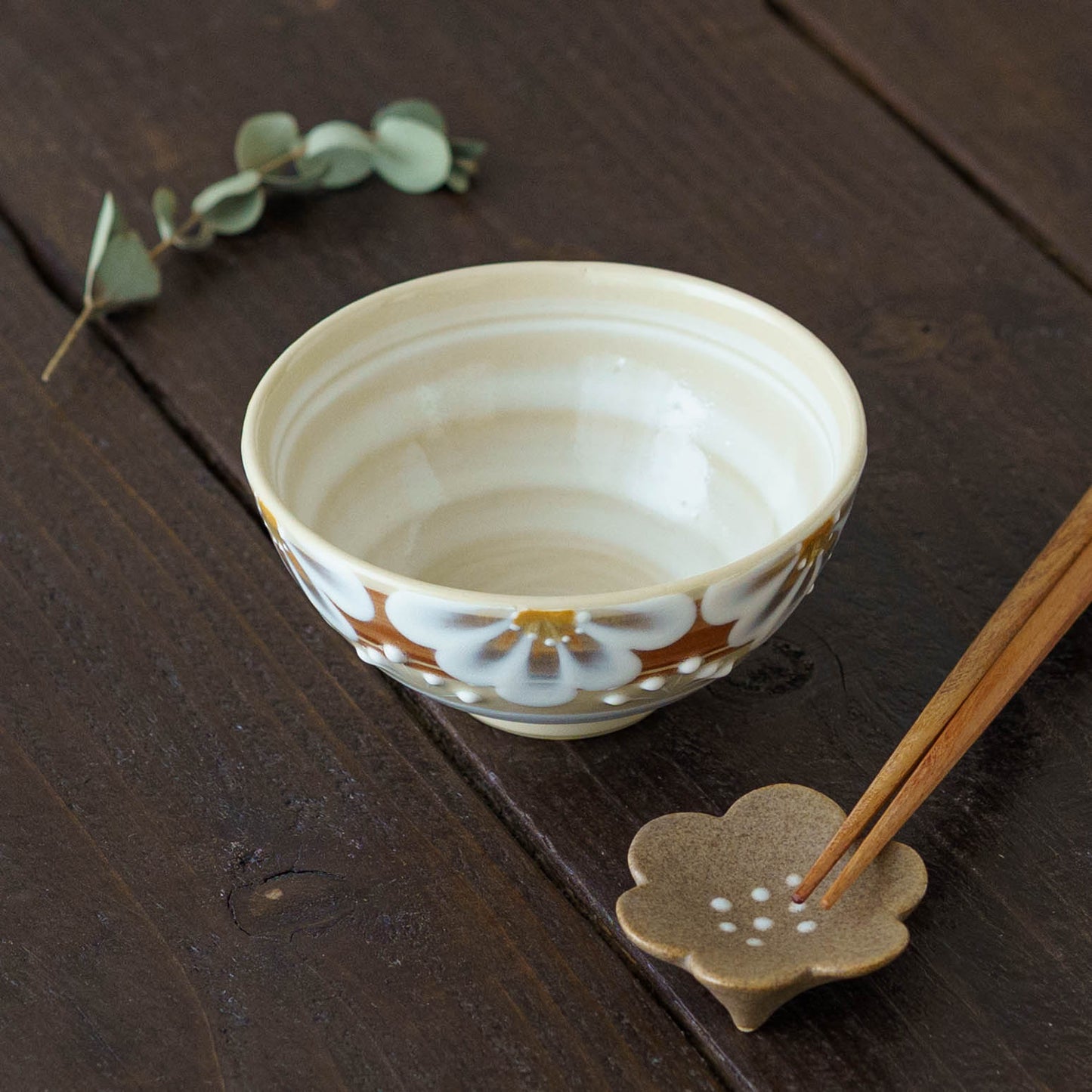 指描更紗　茶　飯碗｜アダチノポタリ