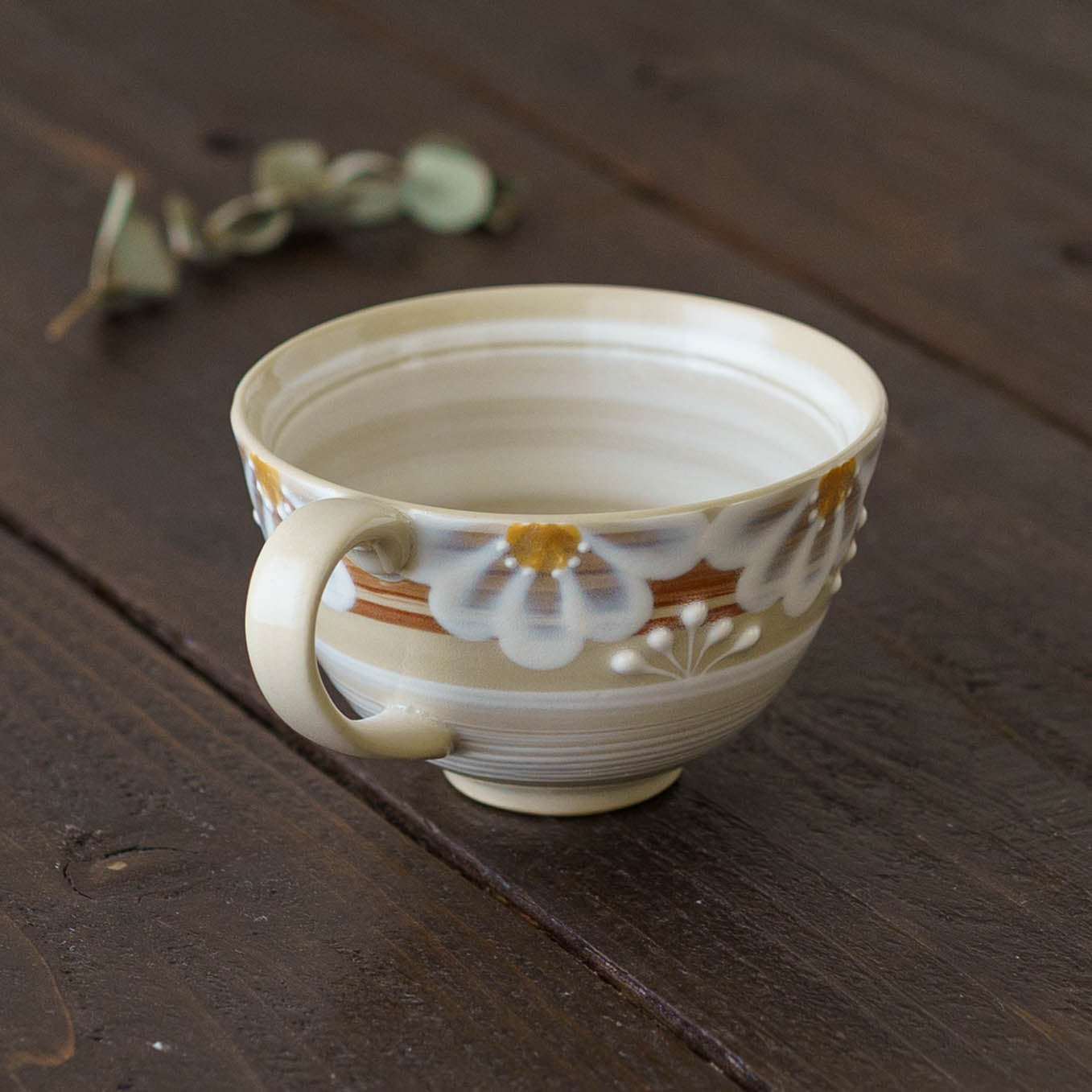 陶芸作家 アダチノポタリ 指描更紗 茶 マグカップ｜和食器通販 四季折