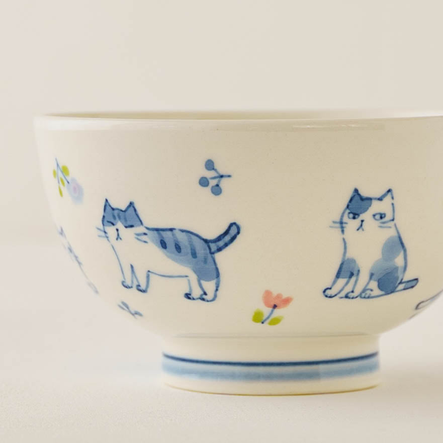 お茶碗　猫たち｜喜多代京子