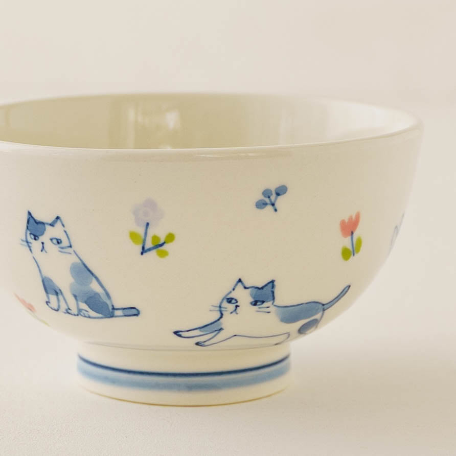 お茶碗　猫たち｜喜多代京子