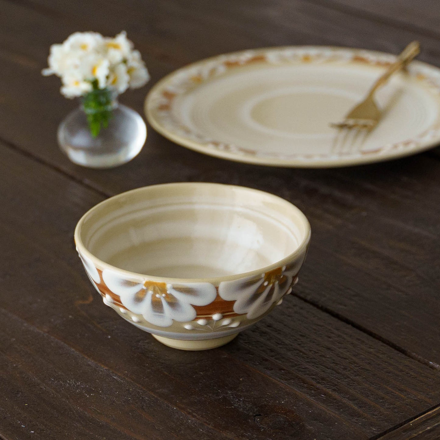 指描更紗　茶　飯碗｜アダチノポタリ