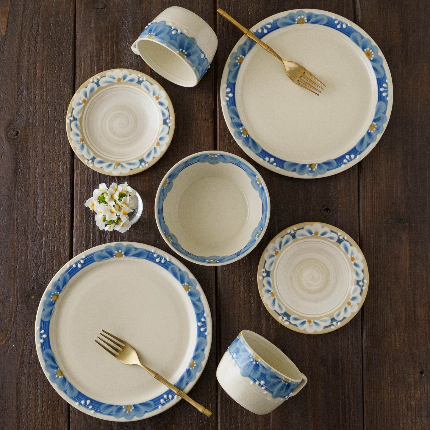 指描更紗　藍　スープどんぶり｜アダチノポタリ